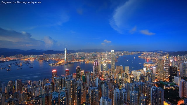 הונג קונג מפסגת הר ויקטוריה (צילום: Eugene Lim)