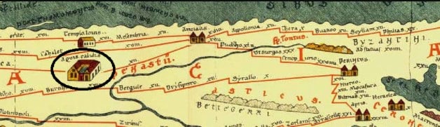 אקווה קאדילה במפה של ההתיישבות התראקית באזור (צילום: רשות הכלל)