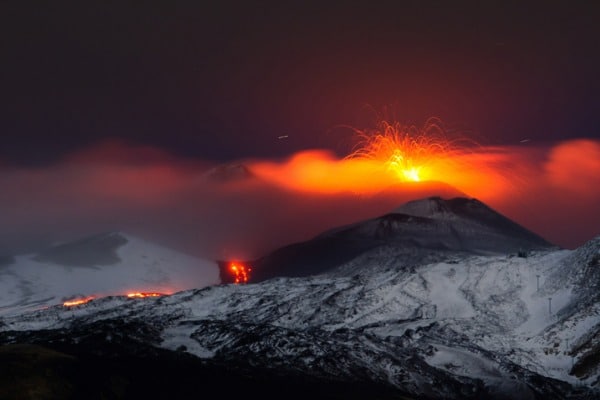 ההתפרצויות הגעשיות של אטנה ממשיכות גם בשנים האחרונות (צילום: 