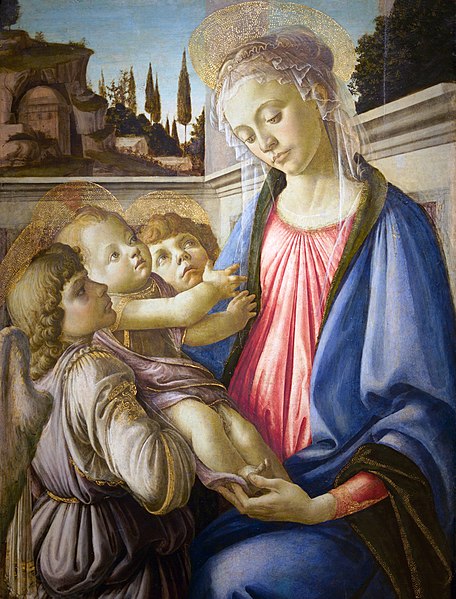 מדונה והילדים עם המלאכים של בוטיצ'לי - אחת מהיצירות החשובות במוזיאון/></noscript><span style=