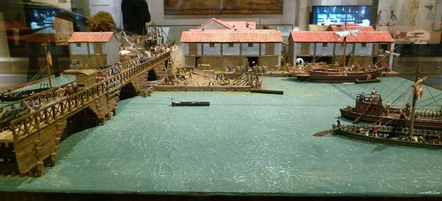 דגם של הנמל בתקופת לונדיום