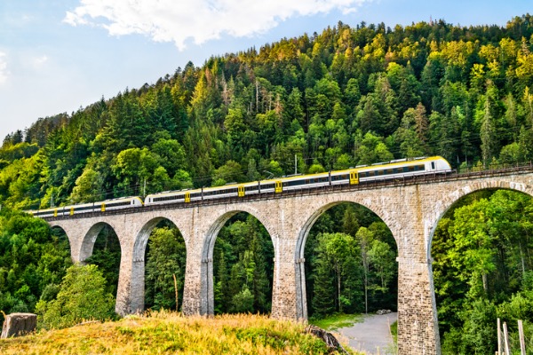 רכבת על גשר ראוונה ביער השחור