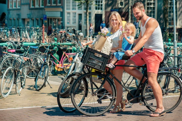 אופניים למשפחה אמסטרדם